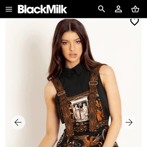 Blackmilk “GREEK ORNAMENT APRON DRESS” Size Medium M NWT Dress or Skirt - Picture 2 of 16